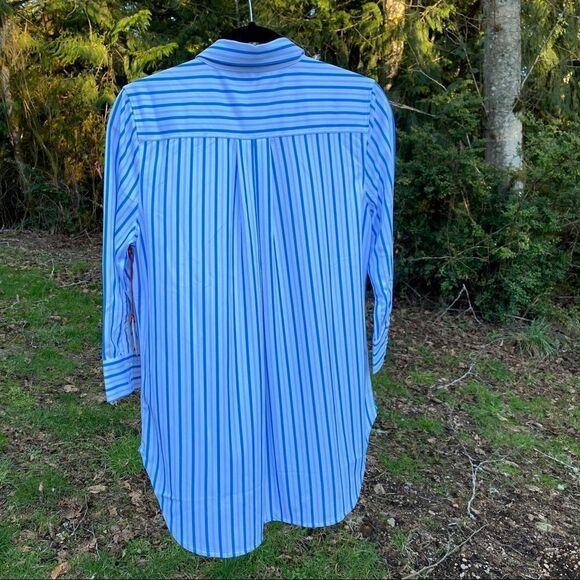 Buki Button Down Striped 3/4 Sleeve Blouse M NWT - Picture 14 of 15